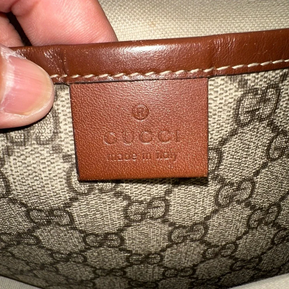 Gucci Beige and Brown Monogram Messenger Bag